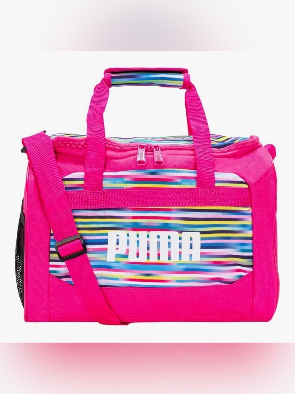 PUMA Evercat Transformation Duffle Bag  Pink Striped